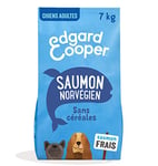 Edgard & Cooper Croquettes Chien Adulte sans Cereales Nourriture Naturelle 7kg Saumon Frais Hypoallergénique, Alimentation Saine savoureuse et équilibrée, Protéines de qualité