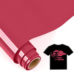 IModeur 5 Ft Rouleau Vinyle Thermocollant Rouge rosé - 30,5 x 153 cm flex thermocollant Rouge rosé pour Cricut Maker, Silhouette Cameo, vêtements, bonnets, pantalons, autres tissus