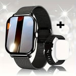 Ny Smart Watch 4,65 Cm gratis rem trådlöst samtal/mottagning av stillasittande påminnelse stegräknare Lämplig för IPhone/Android-telefoner män och kvinnor