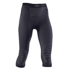 X-BIONIC Femme Invent 4.0 3/4 Women pantalon short de course jogging trainning fitness gym compression baselayer legging femme, Black/Charcoal, XL EU