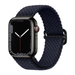 Flätad ögla för Apple watch Rem 44mm 40mm 45mm 41mm 42mm 38mm 49mm Elastiskt Solo armband iWatch series 9 se 7 5 6 Ultra2 Band 51.midnight 42mm 44mm 45mm 49mm