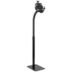 Brateck PAD33-01 Anti-Theft Tablet Floor Stand with Built-in Height Adjust - For 7.9 -11 Tablets Including Apple iPad & Samsung Galaxy - 360  Rotation, Cable Management, Anti Skid Pads - Black Colour