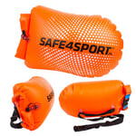 SAFE4SPORT PerfectSwimmer - bouée de sécurité Gonflable pour la Natation - bouée de Natation avec Une Poche pour Les Choses 20L