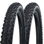 2x SCHWALBE BLACK JACK 26 x 2.25 Mountain Bicycle Black Off Road Knobby TYRE