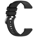 18mm silikonarmband för Huawei Watch GT 4 41mm, Garmin Venu 3S, LG Watch Svart