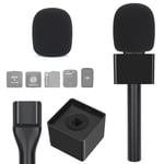 YOUSHARES Microphone Handheld Adaptor for DJI Mic - Interview GO Handheld Compatible with Rode Wireless Go 2, Wireless Me/Pro, Most Wireless Mics, Square Cube Flag Station, Mic Cover Foam