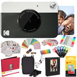 Kodak Printomatic Instant Camera (Yellow) Gift Bundle + Zink Paper (20 Sheets)