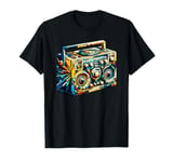 Polygon Art Boombox Old School 80s Music Hip Hop T-Shirt