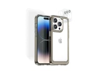 Eko, Coque pour iPhone 14 Pro Shockproof avec 6 Vitres en Verre Trempé