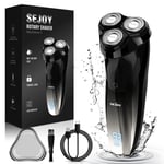 SEJOY Mens Electric Shaver Razor Wet/Dry Rotary Shavers Cordless Pop-up Trimmer