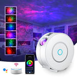 SUPPOU LED Wifi Projecteur Ciel Étoilé,Intelligent Projecteur Étoilé Veilleuse Galaxie,Gradation/Contrôle vocal/Connexion WiFi/Minuterie,Chambre Décorer,Cadeau,Noël,Google Assistant (Blanc)