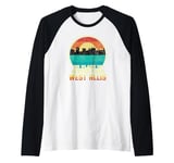 No Place is Better than West Allis Wisconsin Vintage Sunset Raglan Baseball Tee