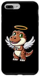 Coque pour iPhone 7 Plus/8 Plus Adorable ange dinosaure avec ailes et halo