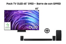 Samsung Pack TV AI OLED 65'' S95D + Barre de son Q-Series Q995D