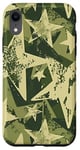 Coque pour iPhone XR Camouflage vert camouflage étoiles militaire armée