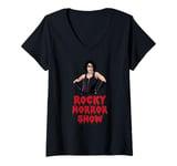 Womens Rocky Horror Show Dr Frank N Furter Logo Pose V-Neck T-Shirt