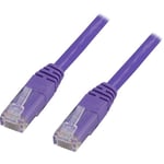 Deltaco Koblingskabel - RJ-45 (hann) til RJ-45 (hann) - 50 cm - UTP - CAT 6 - flertrådet - purpur