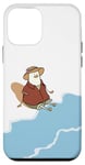 Coque pour iPhone 12 mini Goose se relaxant au bord de la mer, Goosey Beach Chill Vibes