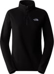 The North Face Women's 100 Glacier 1/4 Zip TNF Black/NPF, Tnf Black-Npf, XL