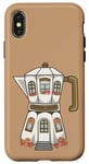 iPhone X/XS Coffee House in a Stovetop Espresso Maker, Cute Illustration Case