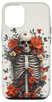 iPhone 12/12 Pro Skeleton Ribcage Anatomy with Flowers Butterflies Case