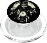 Biker Cat Motorcyclist Motorcycle Chopper Biker Motorbike PopSockets PopGrip pour MagSafe