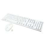 LogiLink Combo Set with Autolink - Ensemble clavier et souris - sans fil - 2.4 GHz - Allemand - blanc