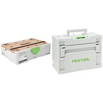 Festool 500076 SYS-MFT Tabletop Systainer, 16.0 in*4.25 in*11.5 in & 204842 Systainer SYS3 M 187