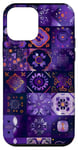 Coque pour iPhone 12 mini Violet Bohème Géométrique Vintage Scratch and Sniff