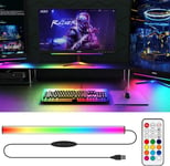 Rgb Dreamcolor Barre Lumineuse Led De Jeu Avec Télécommande, Lampe Gaming Pour Dessous De Moniteur Alimentation Usb 5 V, Pour Jeux, Installation Pc, Accessoire Bureau, Decoration Gaming Rubans À Led