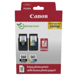 Canon PG-560 + CL-561 + Papir / 3713C008 CMYK rabattpaket - Original