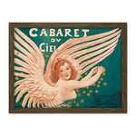 Willette Cabaret Ciel Heaven Angel Show Advert Large Framed Art Print Poster Wall Decor 18x24 in