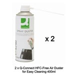 2 x 400ml Compressed Air Duster Cleaner Spray Can Laptop Keyboard Mouse Printer