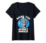 Womens Silly Halloween Jokes And Puns Doing The Spooky Dookie V-Neck T-Shirt