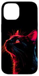 Coque pour iPhone 14 Croquis de chat Look 90s Cat Lover