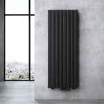 Doporro - Radiateur pour Chauffage Central 160x61cm Radiateur à Eau Chaude Panneau Monocouche Design Vertical Noir-Gris