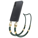 Easy Case for Samsung Galaxy A35 Case with Strap Silicone Case Phone Chain Cord