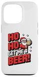 iPhone 13 Pro Ho Ho Ho! Get Me A Beer! 8-bit Santa Christmas Festive Beer Case