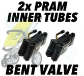 2 Pram Bent Valve Inner Tubes for QUINNY, MUSTY, MAC3, 