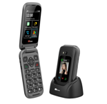 Big Button 4G Flip Mobile Phone for Seniors, Unlocked, Black, Easy Use