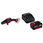 Einhell Élagueuse sans fil GE-PS 18/15 Li BL-Solo Power X-Change (18V, moteur sans charbon, longueur de coupe 12,5 cm, changement sans outil de la chaîne et du guide) avec Chargeur et Batterie 4,0Ah