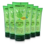 6x Derma V10 Aloe Vera Cooling Soothing & Moisturising Gel 75ml After Sun