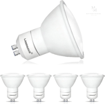 LAMPAOUS GU10 5W LED Light Bulbs, Super Bright Cool White, 4 Pack