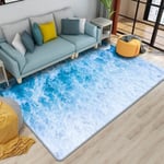 (16-40x60cm 16x24 tuumaa)Beach Waves 3D-painetut matot olohuoneeseen Lastenhuoneen matto Keittiömatto Lattiamatot Moderni eteinen matto Koti Kylpyhuone matot