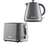 DAEWOO Stirling SDA2680GE Pyramid Jug Kettle and 2-Slice Toaster Bundle - Grey, Silver/Grey