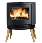 supra - poêle à bois fonte 10kw noir - kyo