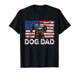 Doberman Dog Dad USA Flag Dog Lover Fathers Day T-Shirt