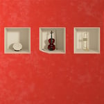 Stickers adhésifs 3D | Sticker Mural Autocollant effet 3D Instruments de musique - Stickers muraux Chambre Adulte - Stickers muraux 3D - Deco Murale Salon - Autocollants muraux Trompe l'oeil | 30x90cm