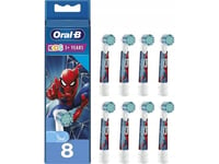 Braun Oral-B Kids Spiderman 8-Piece Brush Attachment (White, Frustration-Free Packaging)