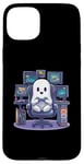 iPhone 15 Plus Funny Ghost Gamer Halloween Console PC Cute Gaming Ghost Case